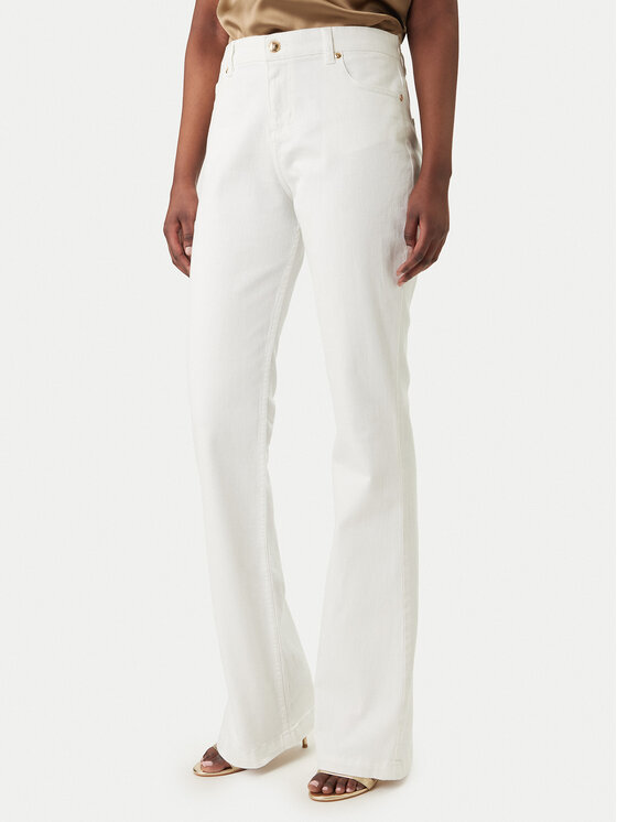 Just Cavalli Jeansy 80PAB5F3 CEWCA Biały Flare Fit