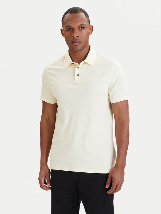 Calvin Klein Polo LV04LB276G Écru Regular Fit