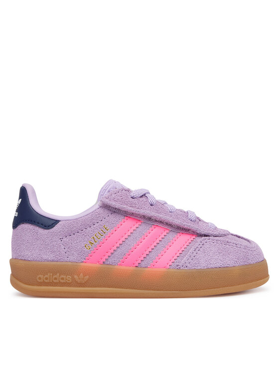 adidas Sneakersy Gazelle Indoor Comfort Closure Elastic Lace IH4012 Fioletowy