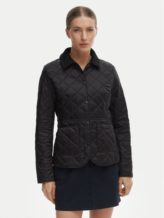 Barbour Kurtka przejściowa Deveron LQU1012BK91 Czarny Regular Fit