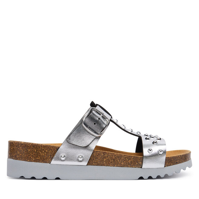 Klapki Scholl Luce T-Bat MF00694 Srebrny