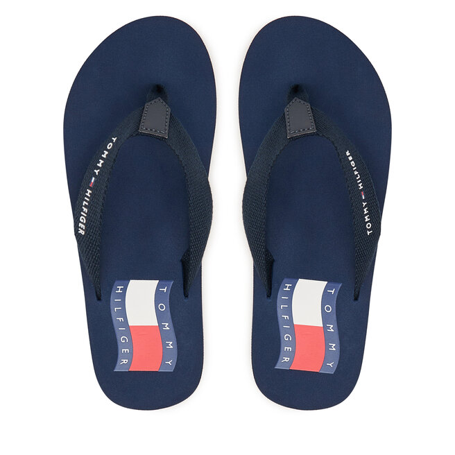 Klapki Tommy Hilfiger T3X8-34408-0058 Niebieski