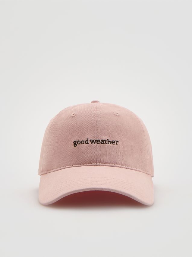 Reserved - Czapka z daszkiem - pastelowy róż