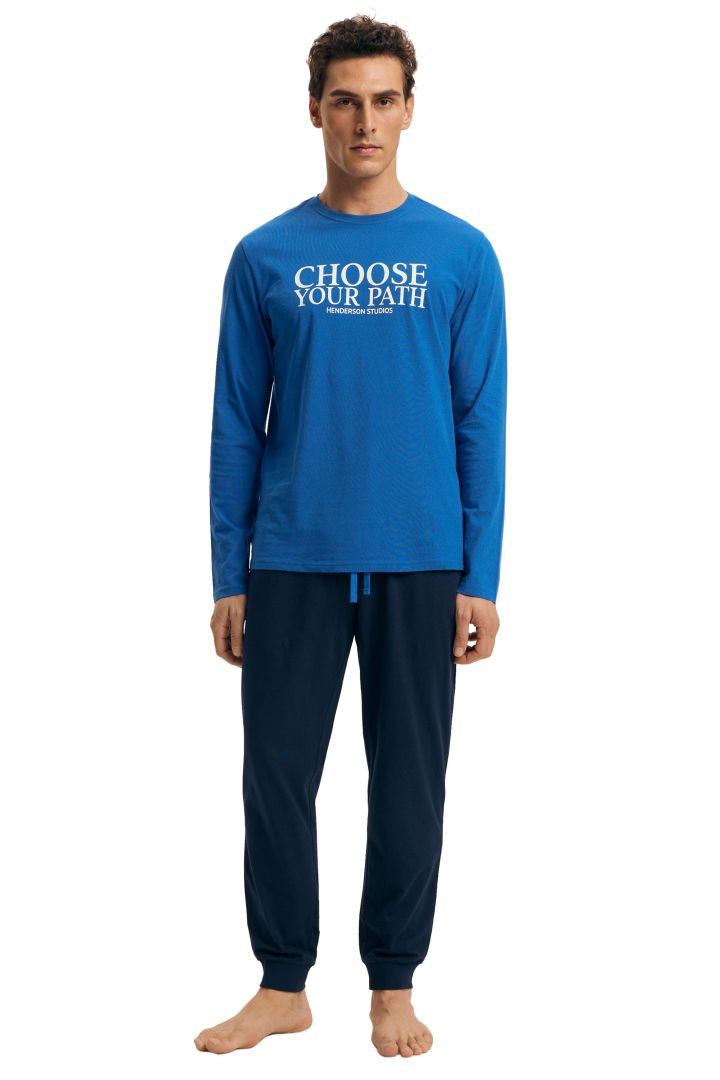 Piżama męska Loop 43472 niebieska