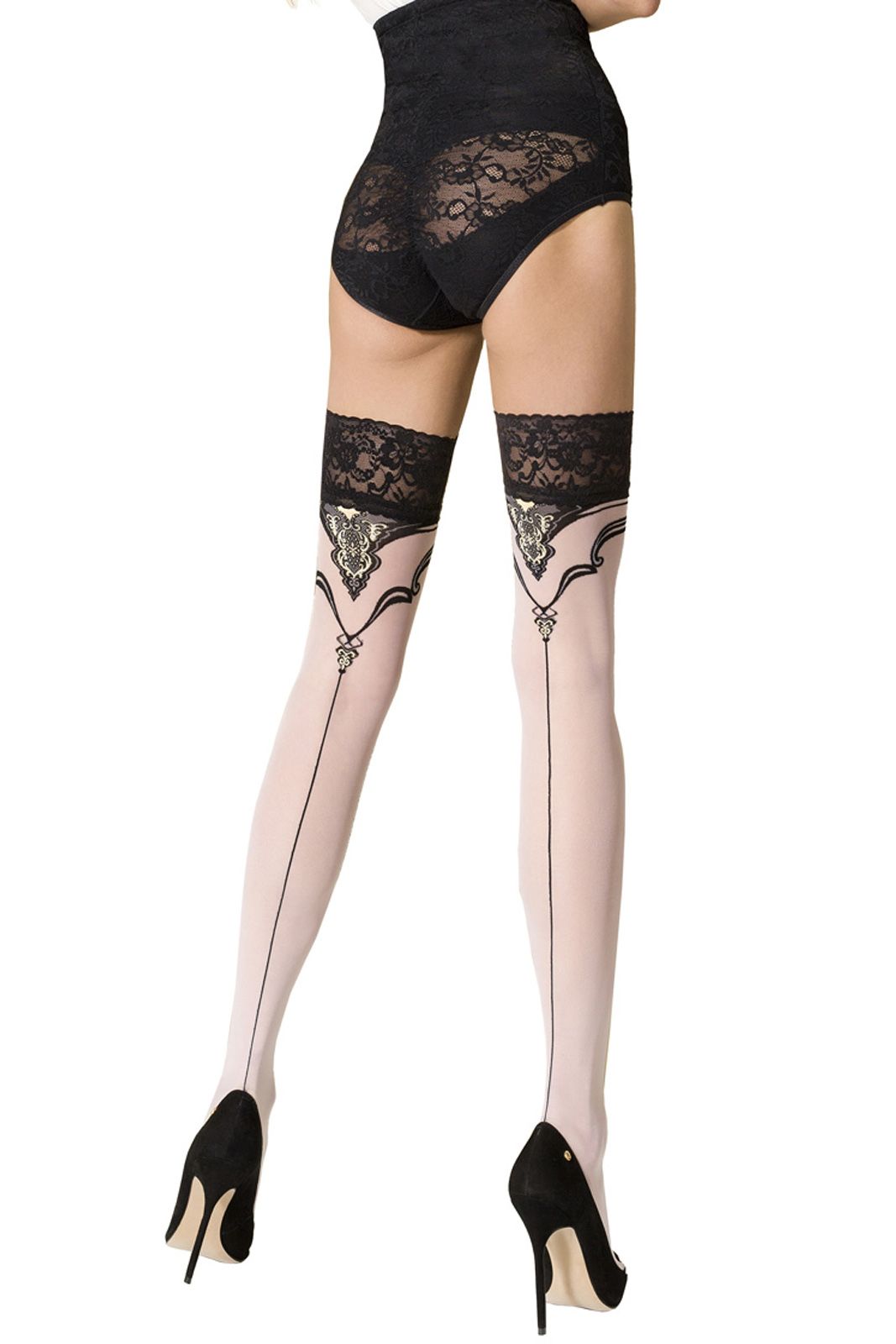 Pończochy - ST109 bianco