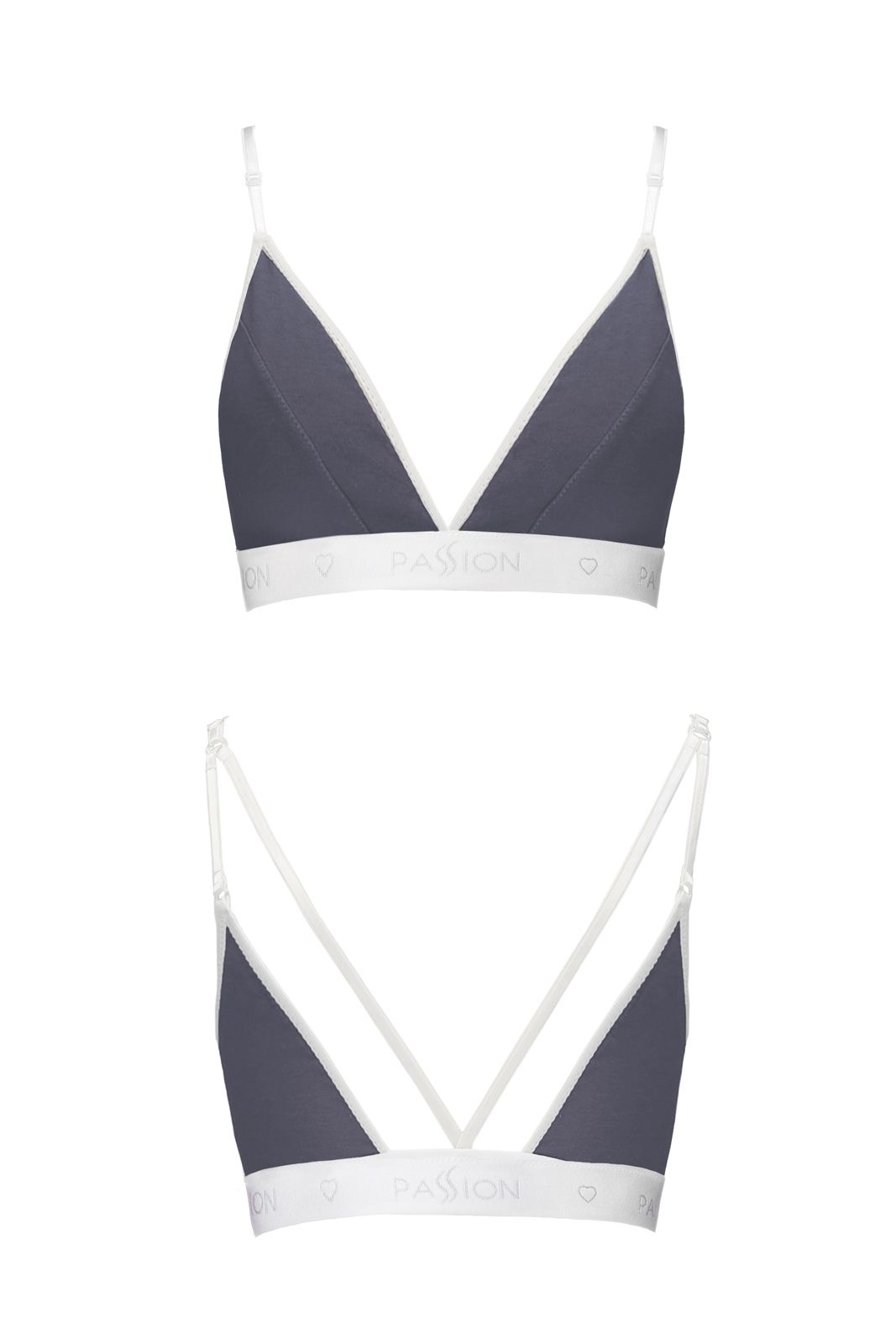 Biustonosz sportowy - PS007 TOP dark grey