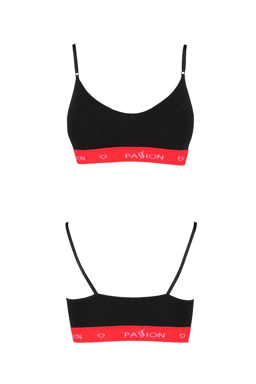Biustonosz sportowy - PS009 TOP black-red