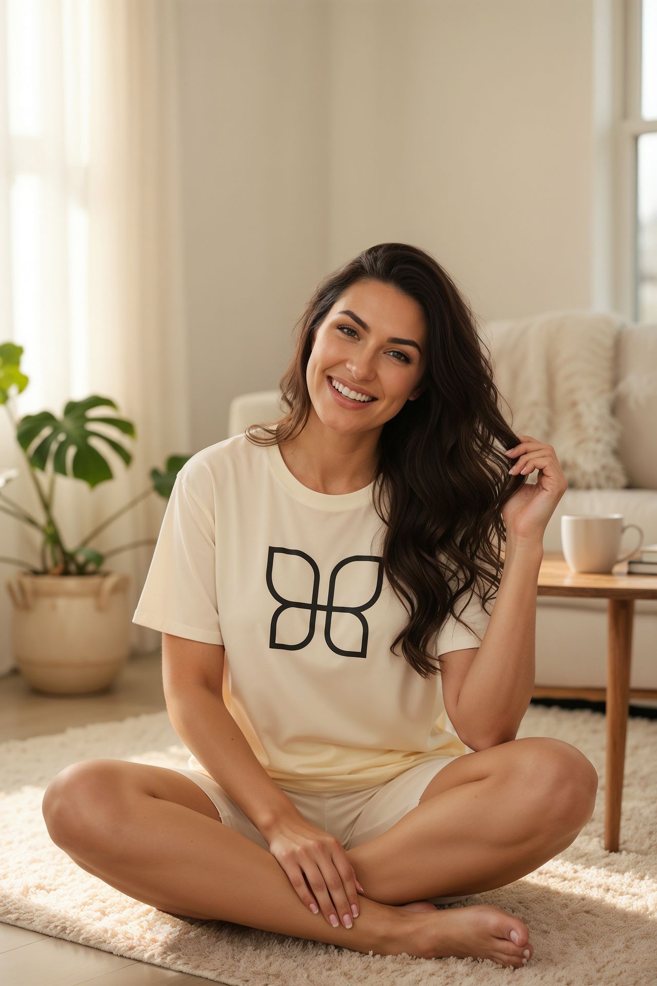 Piżama damska - LUXEFLY SLEEPWEAR lemon