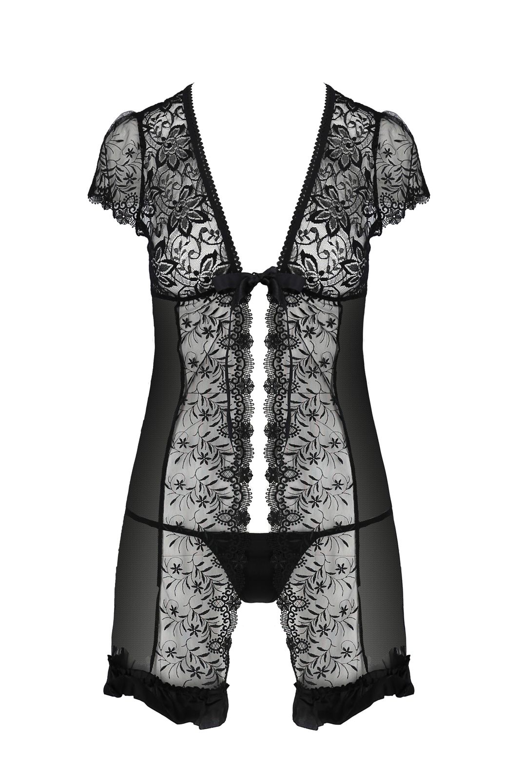 Szlafrok damski - JESSIE PEIGNOIR black