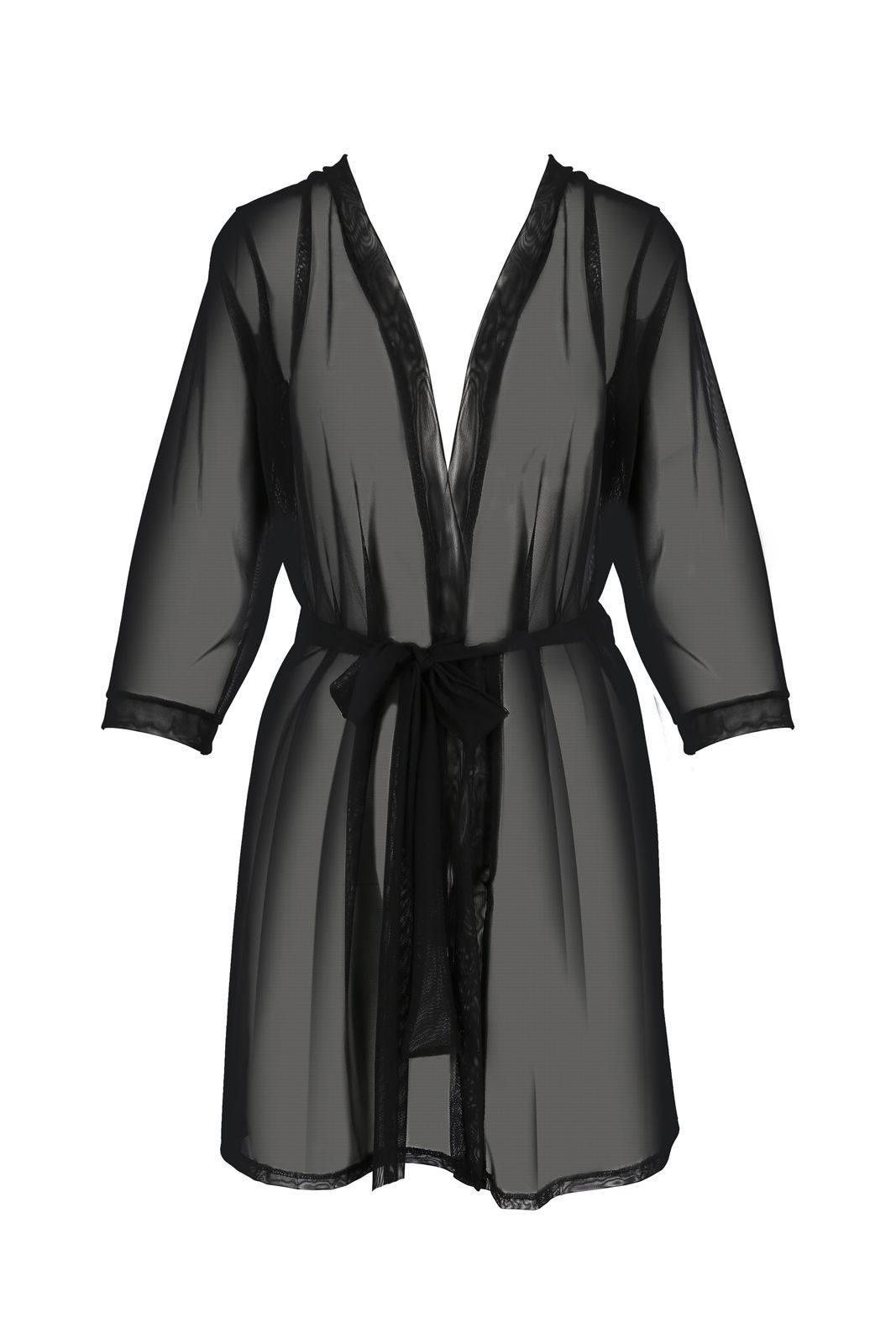Szlafrok damski - DIVA PEIGNOIR black