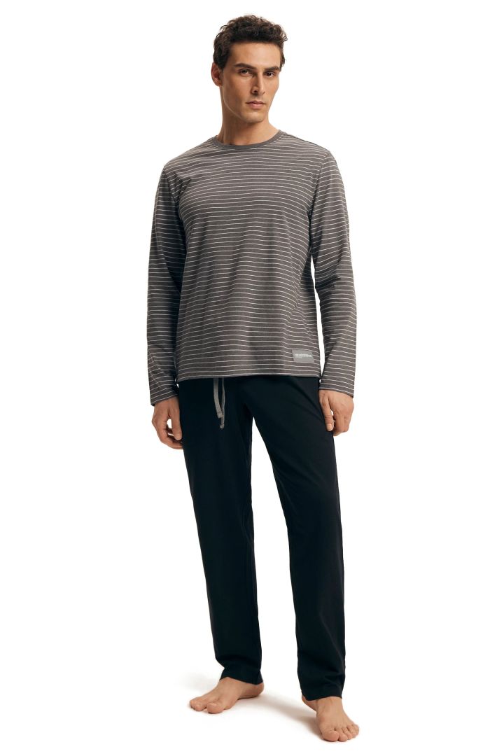 Piżama męska New 43455 szara