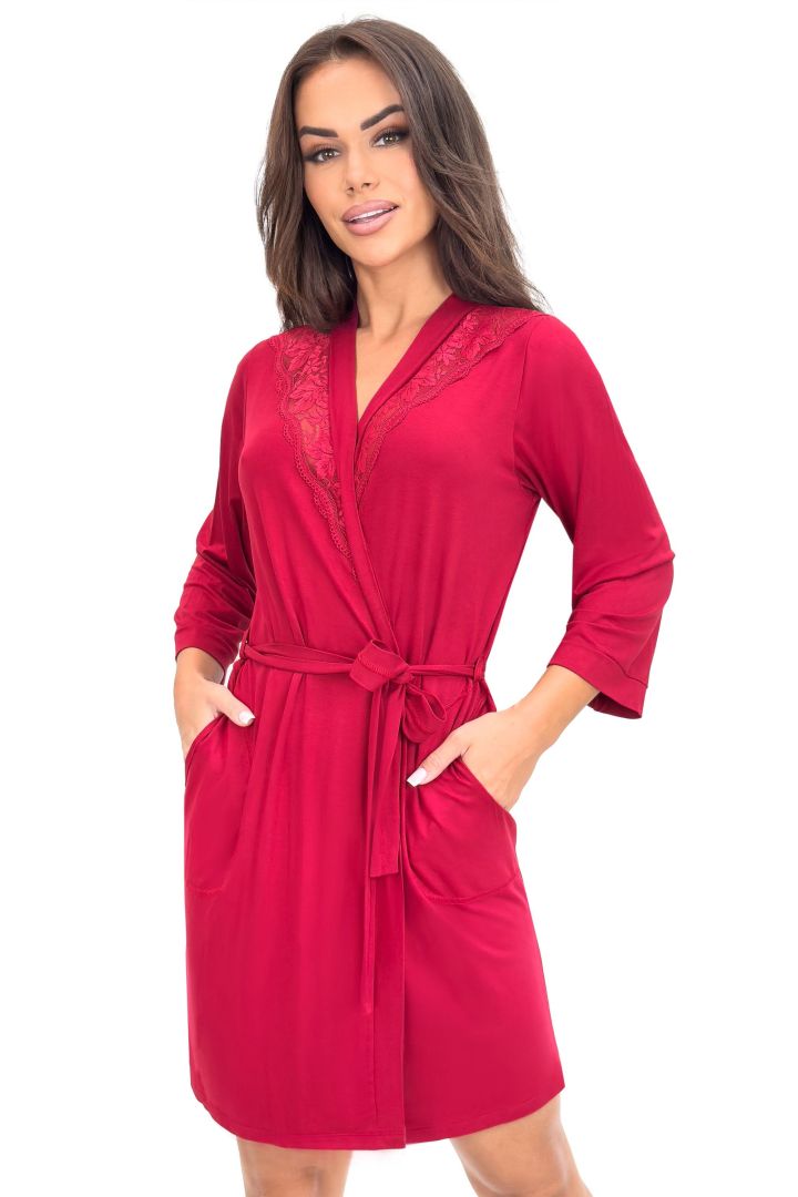 Szlafrok damski Sonia bordowy