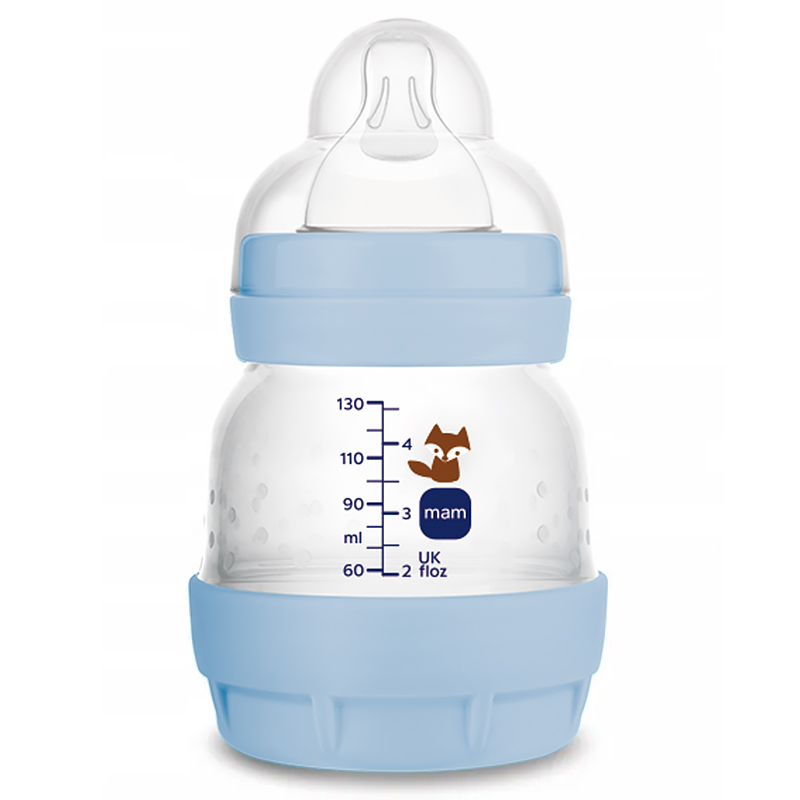 MAM Perfect Start, butelka antykolkowa ze smoczkiem SkinSoft™, niemowlęca, od urodzenia Grounding in Nature, chłopiec, 130 ml