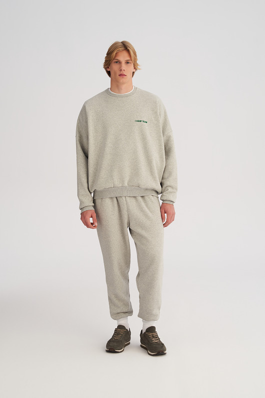 Spodnie dresowe LOOSE FIT soft grey męskie