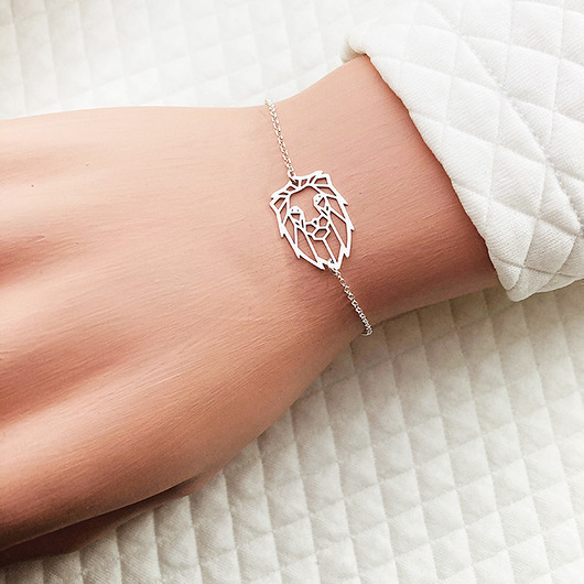 Bransoletka z lwem, złoty lew, głowa lwa