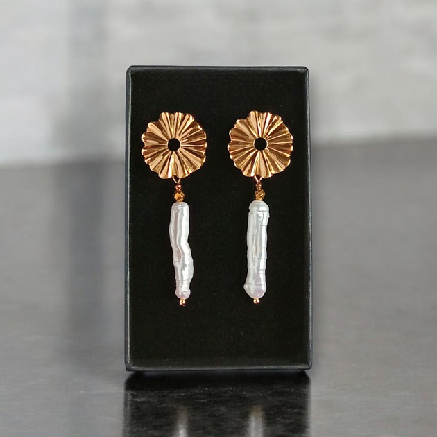 Długie perły : kolczyki : wyjątkowy prezent PREMIUM : I