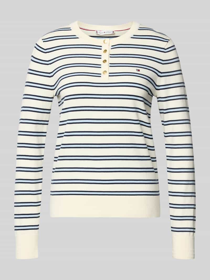 Bluzka z długim rękawem o kroju regular fit z mieszanki bawełny