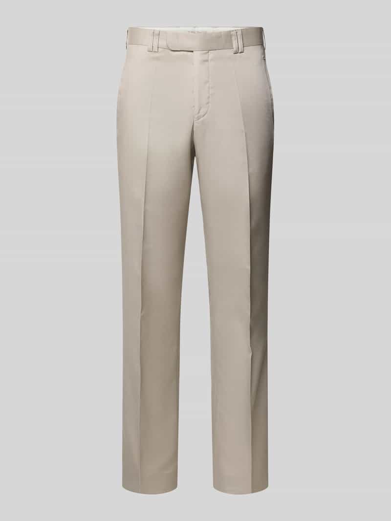 Spodnie garniturowe z mieszanki wełny z kantami