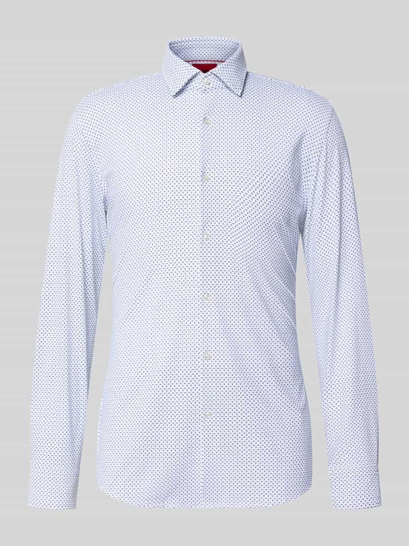 Koszula biznesowa o kroju slim fit z nadrukiem na całej powierzchni