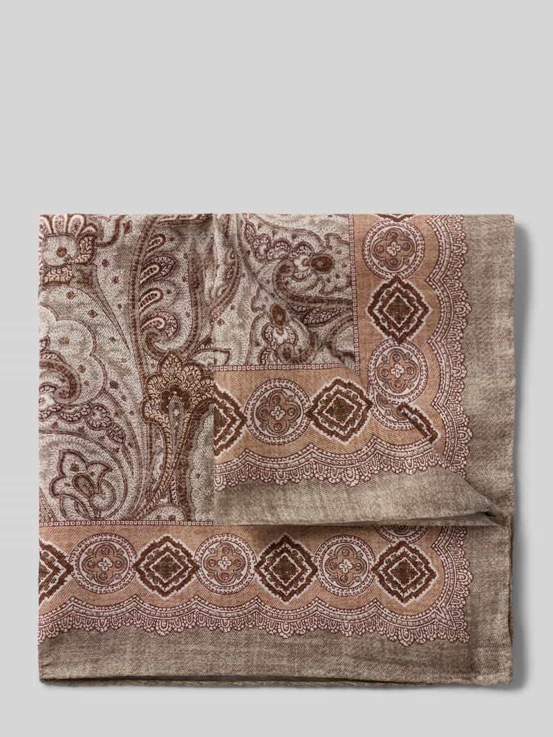 poszetka z dodatkiem jedwabiu model 'Paisley'