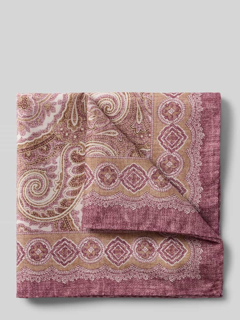 poszetka z dodatkiem jedwabiu model 'Paisley'