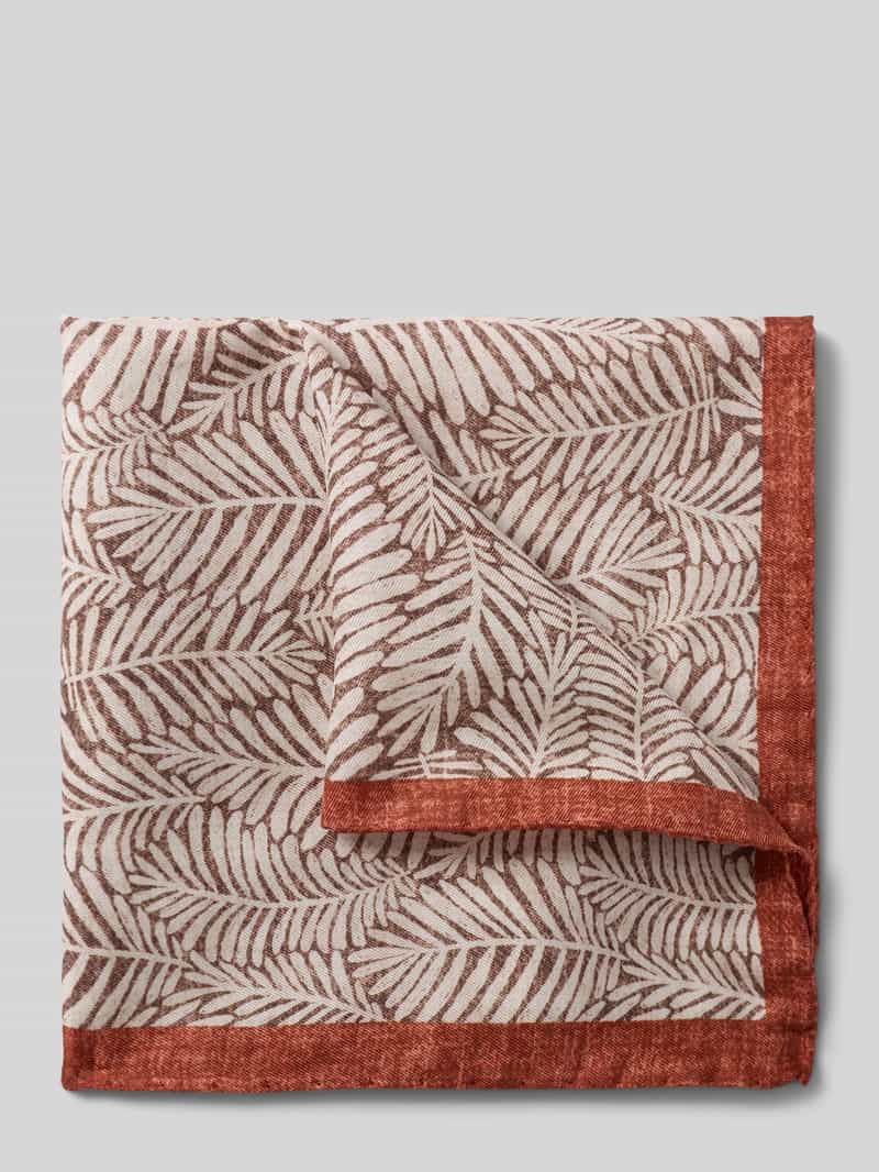 Poszetka z dodatkiem jedwabiu model 'Plant'