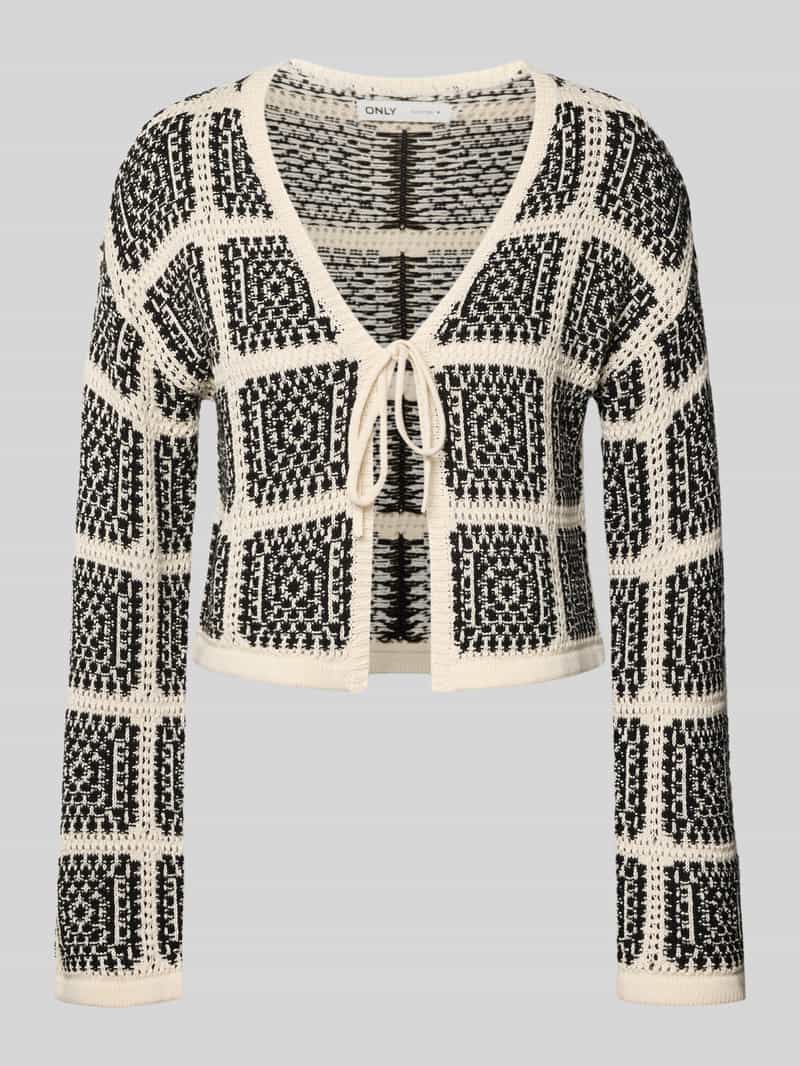 kardigan rozpinany o kroju regular fit z mieszanki bawełny model 'LOA'