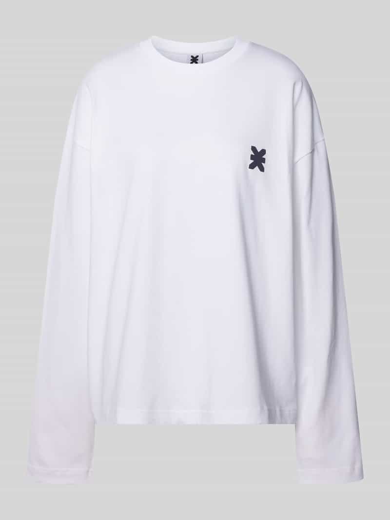 Bluzka z długim rękawem o kroju oversized z tylnym nadrukiem z napisem