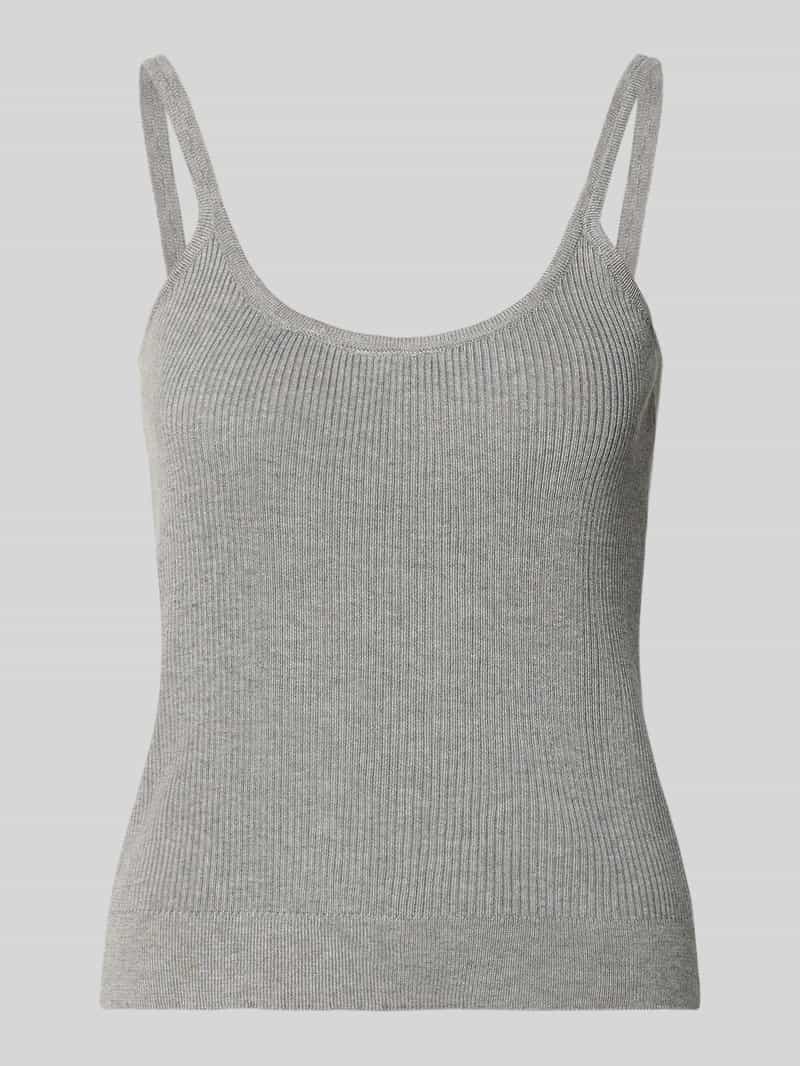 Top z mieszanki wiskozy z głębokim dekoltem na plecach