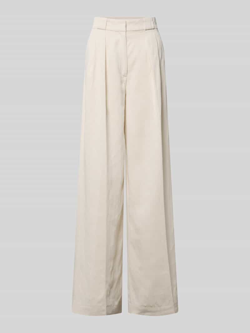 Spodnie o kroju loose fit o szerokości z mieszanki wiskozy i lnu