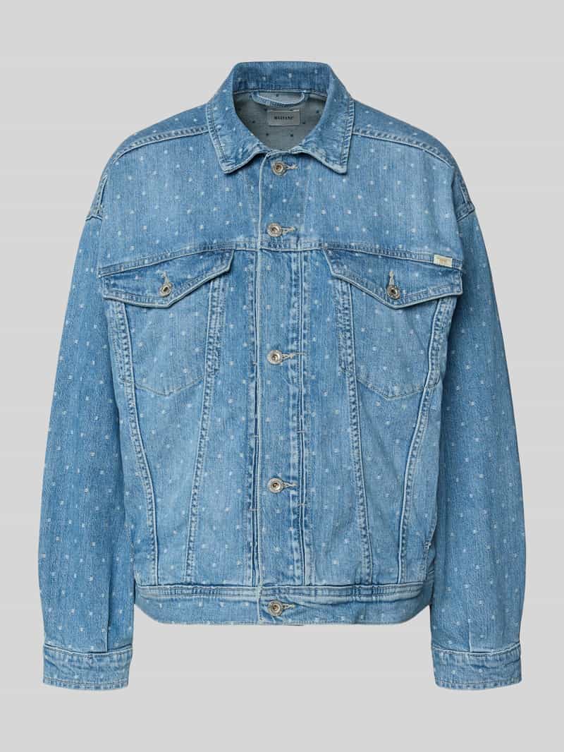 kurtka jeansowa o kroju regular fit z naszywką z logo model 'ARCATA'