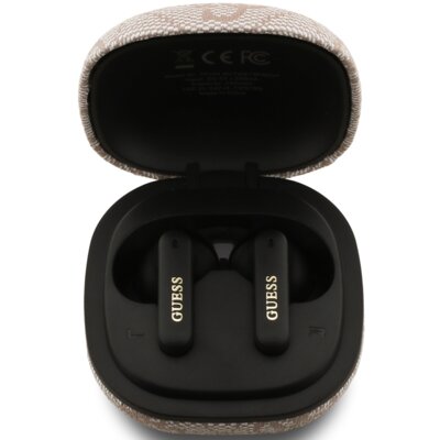 Guess TWS ENC 4G Classic Metal Logo różowy