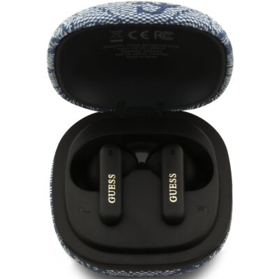 Guess TWS ENC 4G Classic Metal Logo niebieski