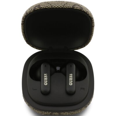 Guess TWS ENC 4G Classic Metal Logo brązowy