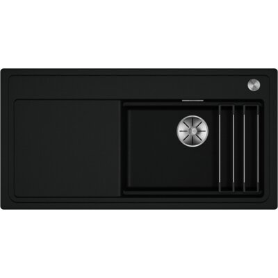 Zlewozmywak jednokomorowy z ociekaczem BLANCO Etagon XL 6 S 528092 Czarny 51 x 100