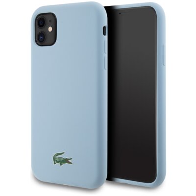 Etui LACOSTE Silicone Croc Logo MagSafe do Apple iPhone 11 Jasnoniebieski