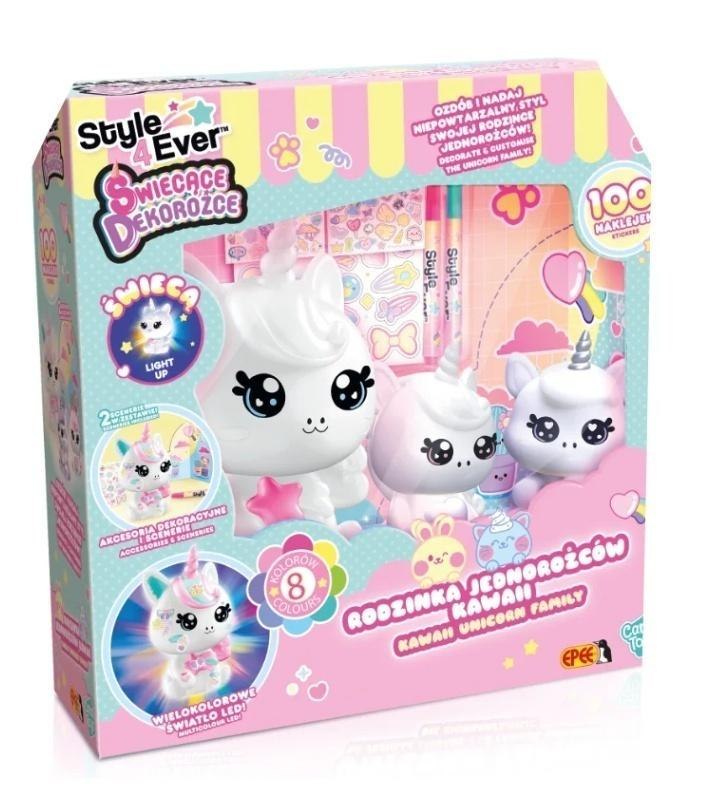 Świecące Dekorożce. Rodzinka jednorożców DIY. Kawaii style