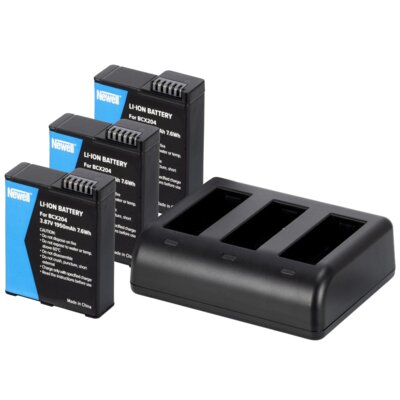 Ładowarka trzykanałowa NEWELL SDC-USB-C + 3 akumulatory BCX-204 do DJI Osmo Action