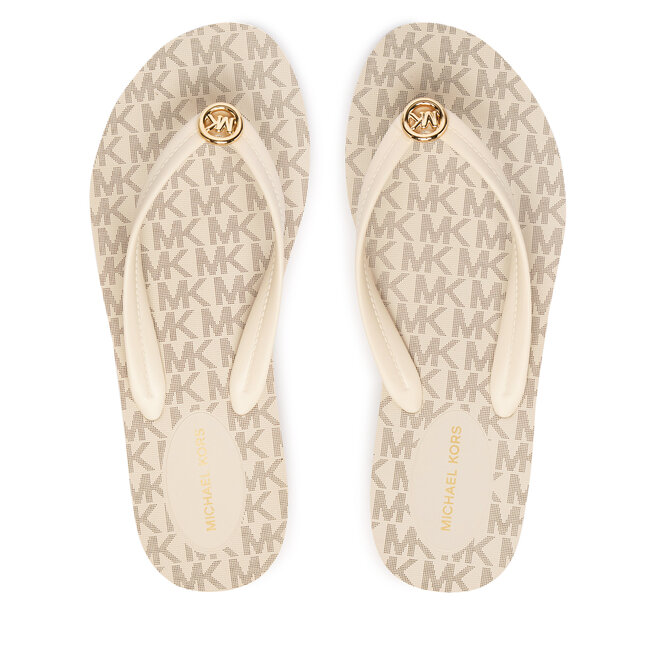 Japonki MICHAEL Michael Kors Posie Flip Flop 40S6PSFA2Q Kremowy