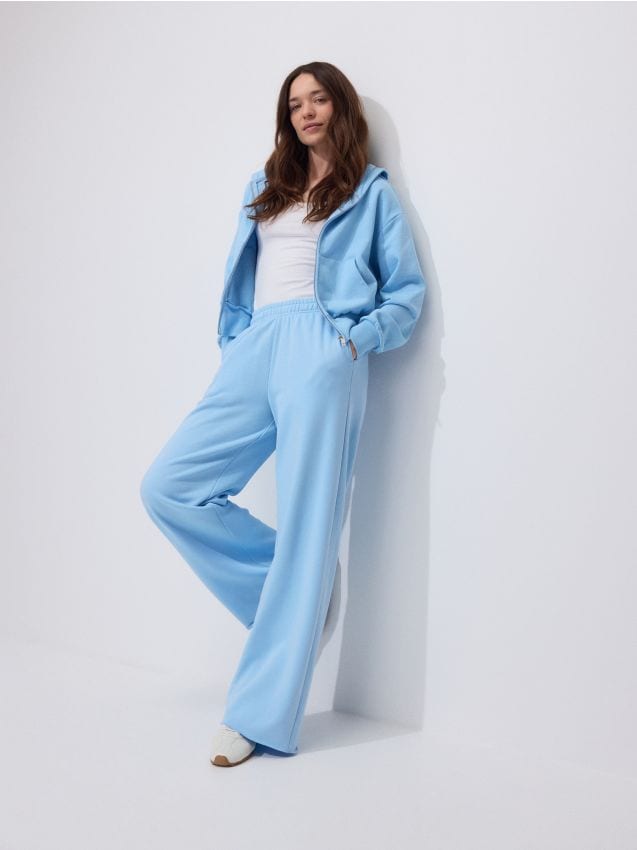 Reserved - Rozpinana bluza - jasnoniebieski