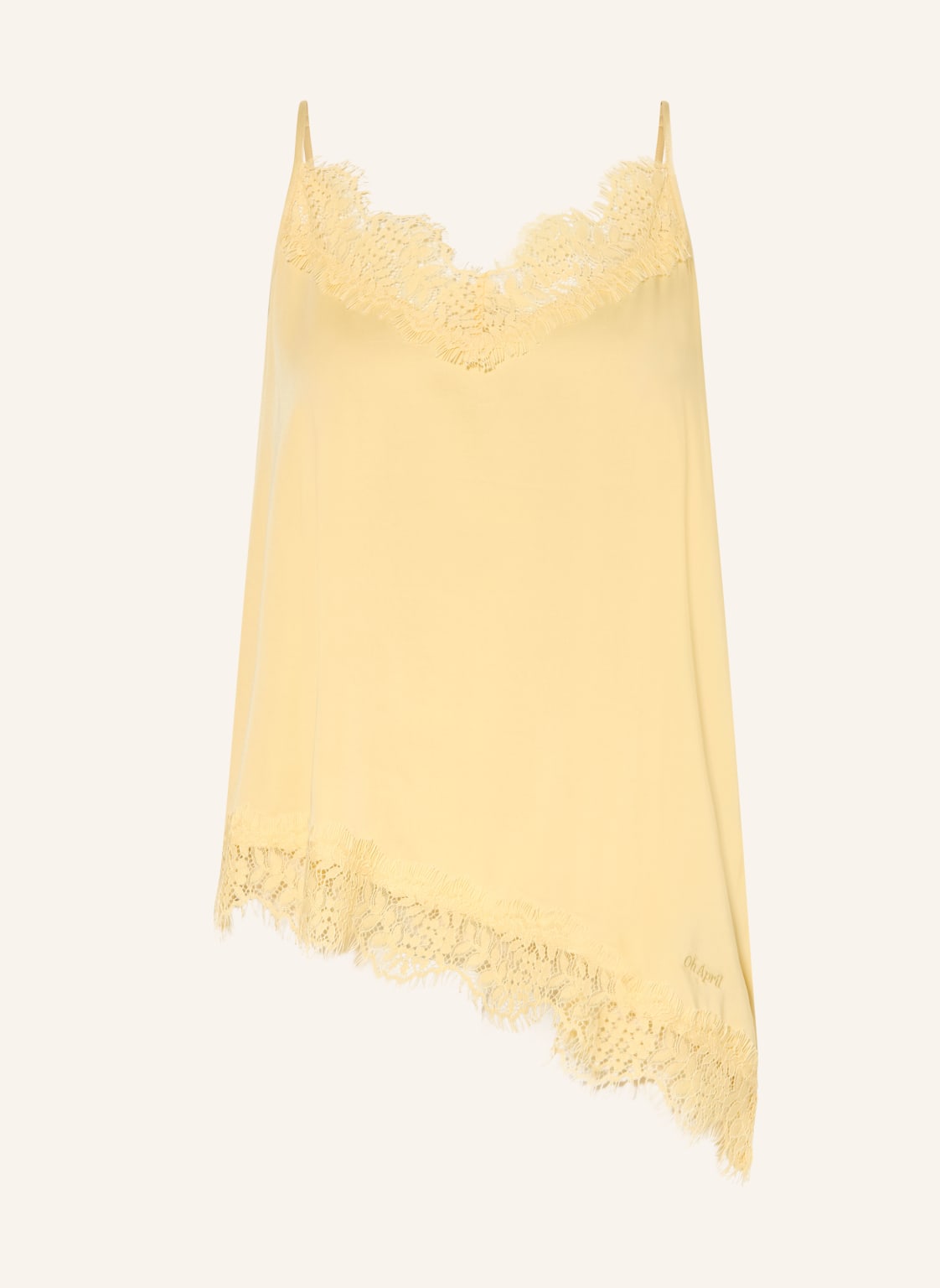 Oh April Satynowy Top Tami Z Koronką gelb