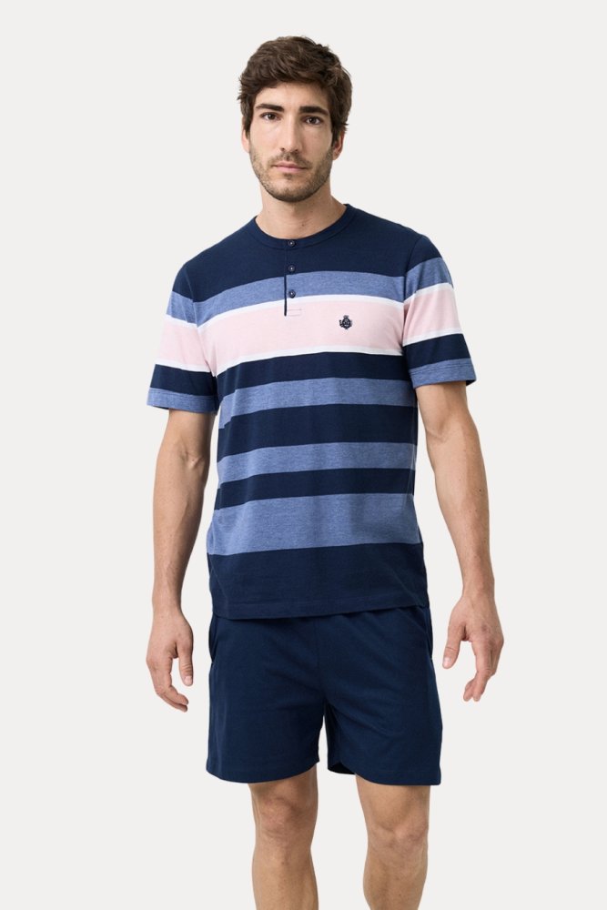 Piżama męska FERNANDO 4XL Ciemnoniebieski