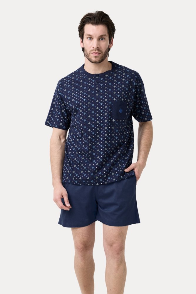 Piżama męska JAVIER XL Ciemnoniebieski