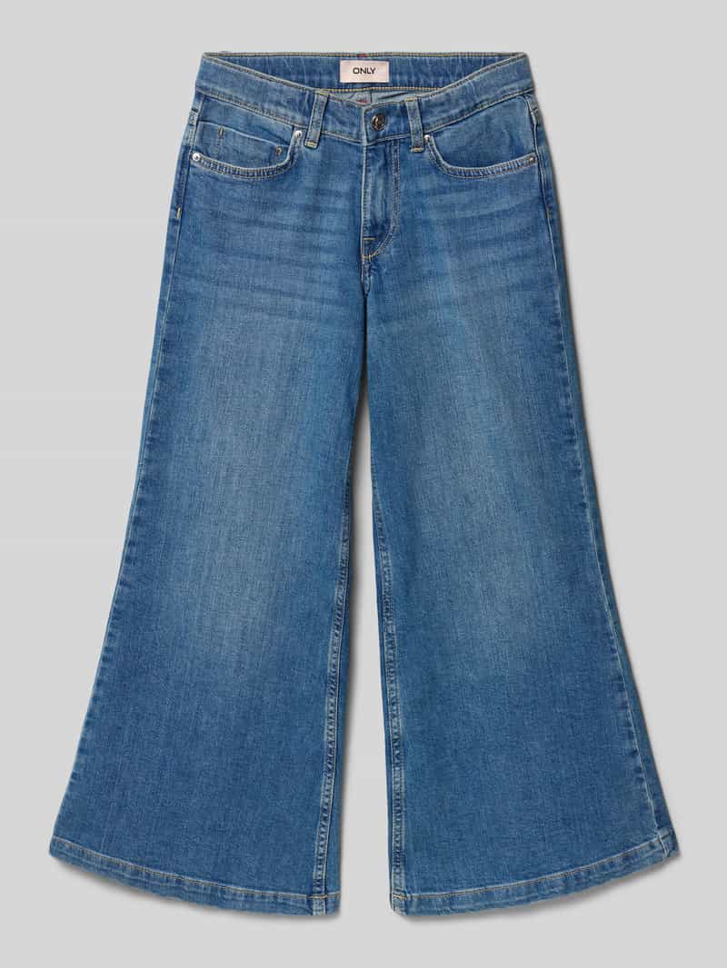 Jeansy z szerokimi nogawkami z mieszanka bawełny model 'CALIFORNIA'