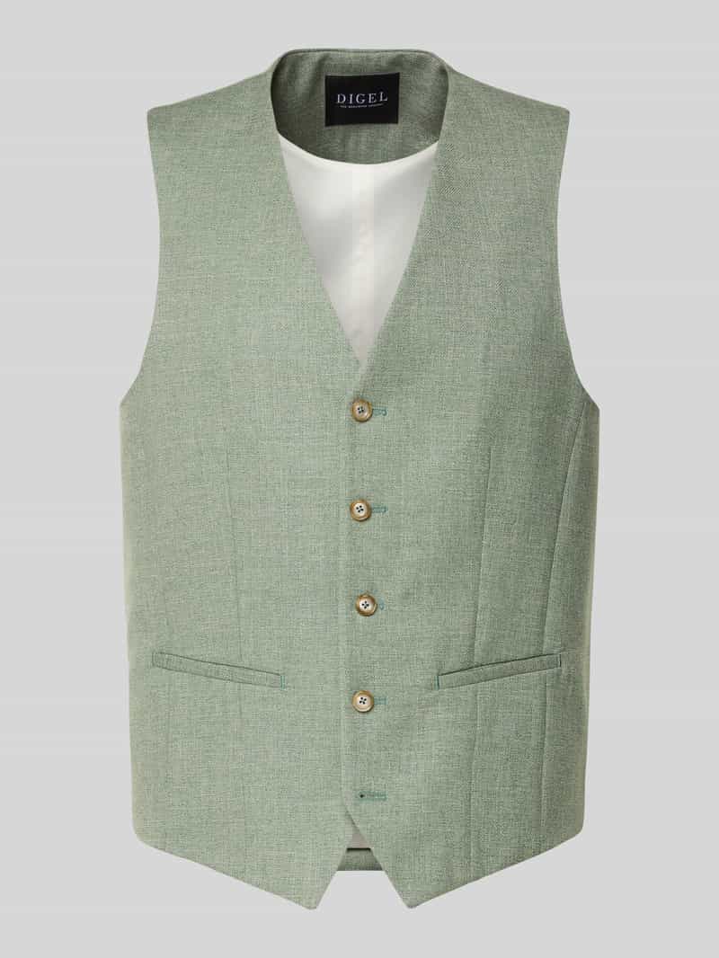 Kamizelka o kroju regular fit z dodatkiem wiskozy model 'Edgar'