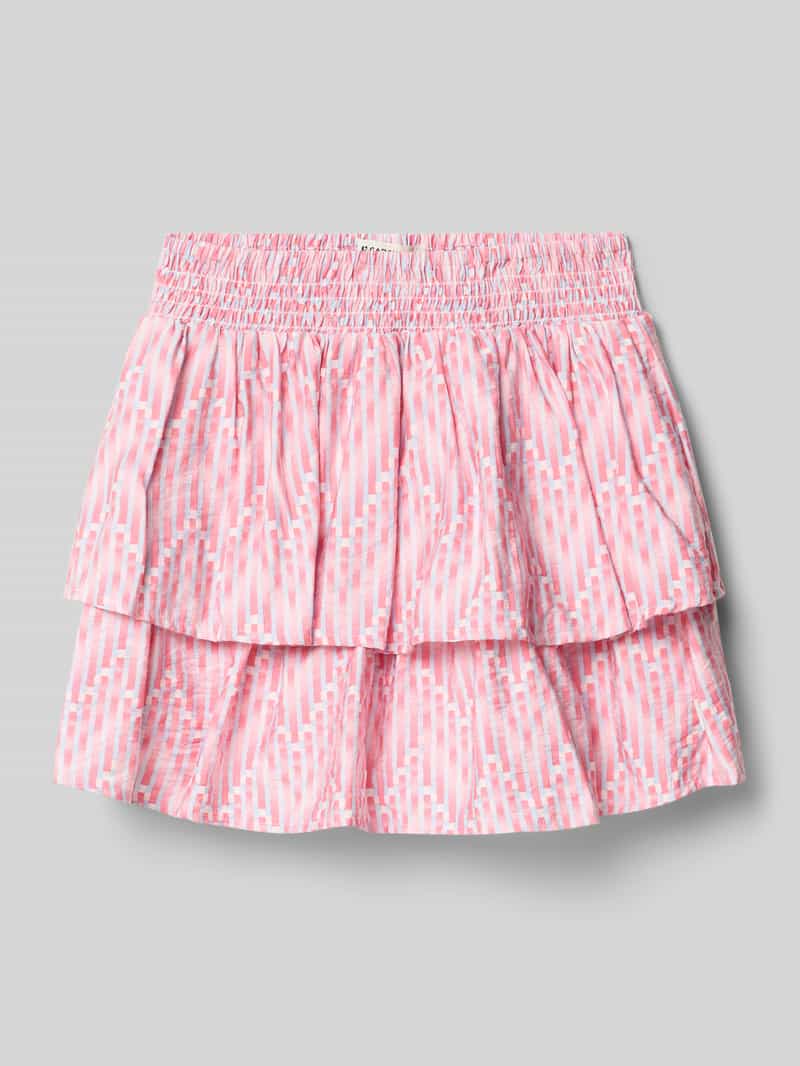 Spódnica z mieszanka wiskozy z obszyciem falbanami