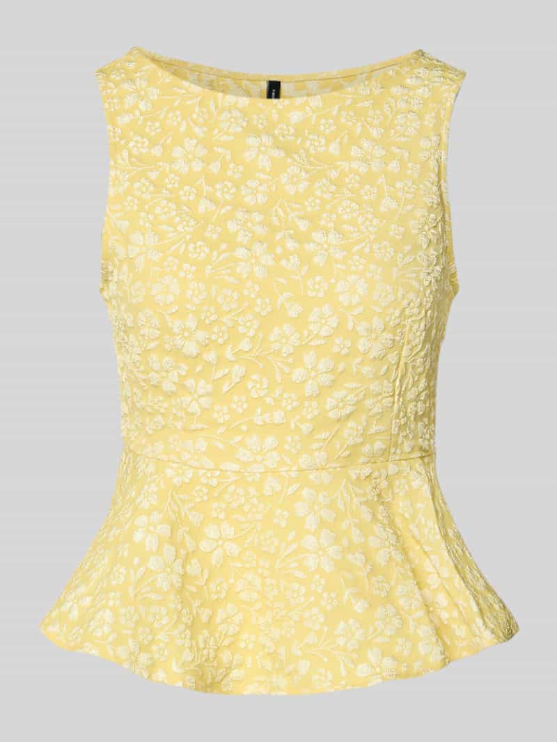 Krój shaping fit baskinka top z kwiatowym wzorem model 'FIONA'