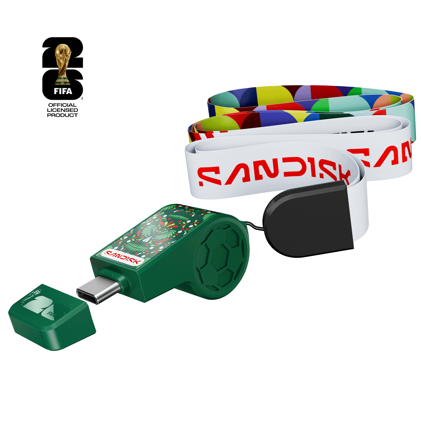 SanDisk USB-C Flash Drive: FIFA World Cup 2026 Mexico Edition - 128GB, Green - SDCZIA-128G-G46G