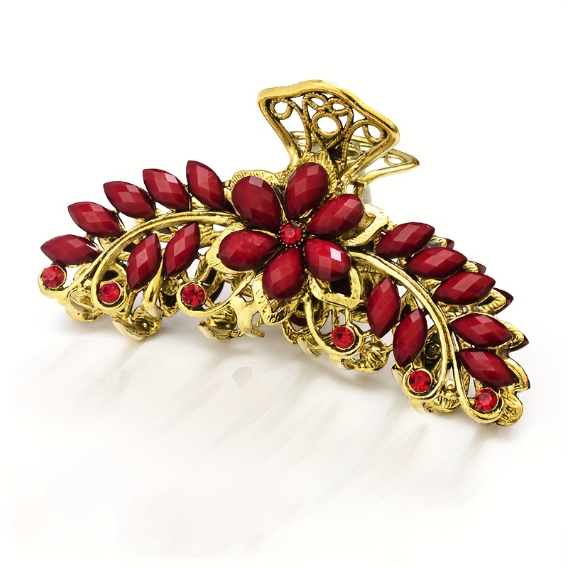 TEMU Vintage Dodatki do Włosów Duże Spinki do Kucyka dla Kobiet, Stylowe Wsuwki i Klipsy do Włosów do Kąpieli