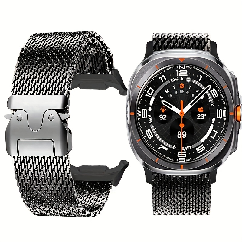 TEMU Kompatybilny pasek do for Samsung for Galaxy Watch Ultra - Stalowa pętla Milanese, pasujący do for Galaxy Watch Ultra1/, metalowa bransoleta z
